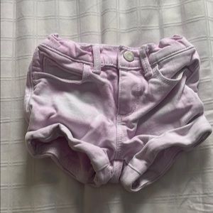 Pink denim jeans with cuff